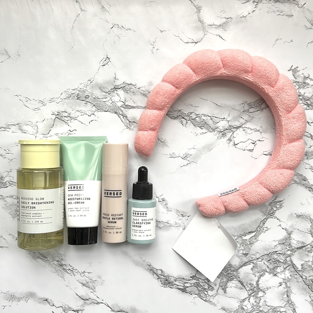 Versed Skincare Set w/ headband